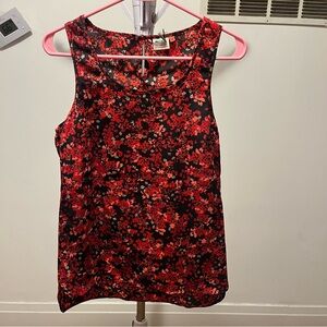 Only Red and Black Floral Tank Top XS